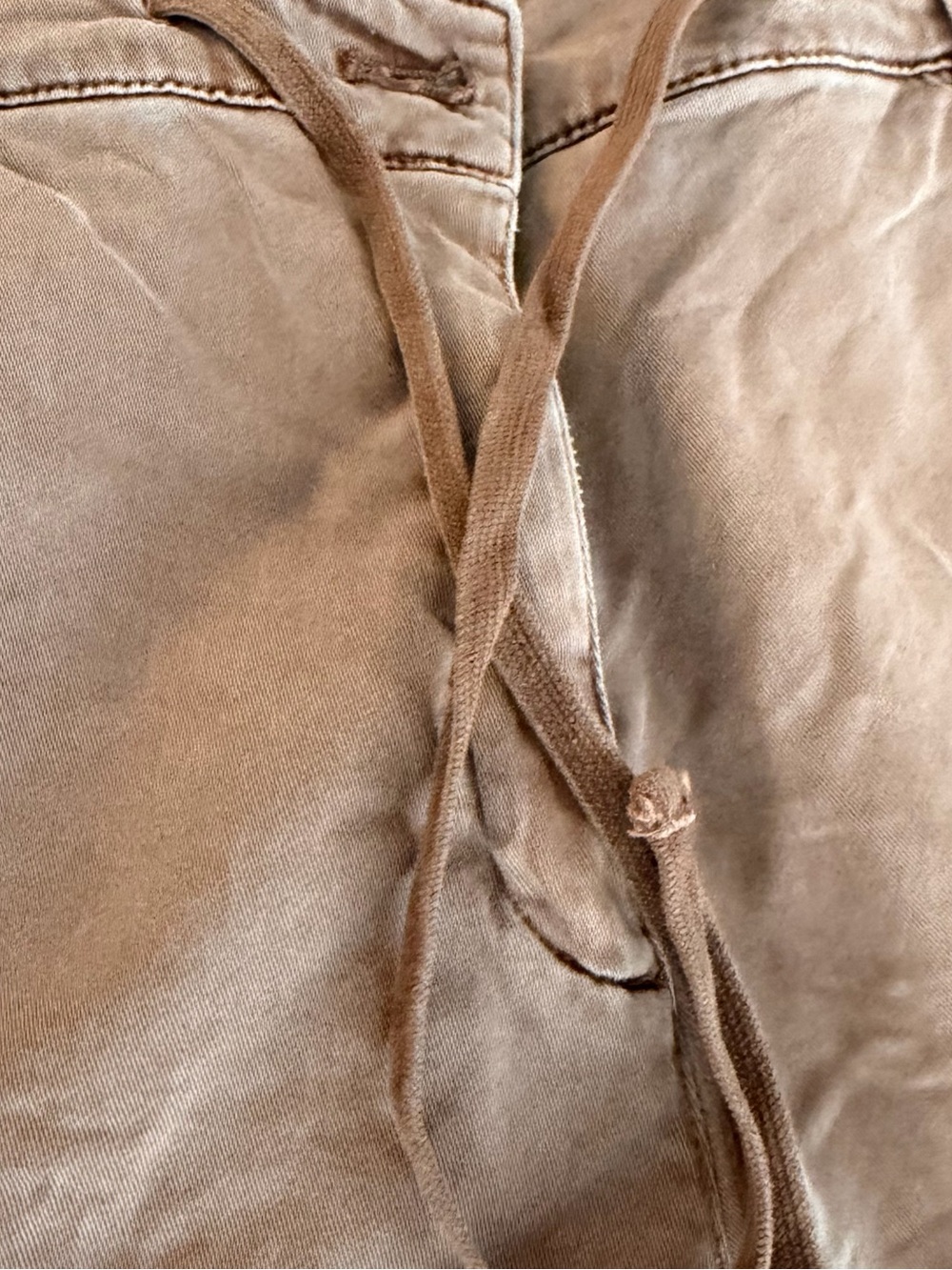 J. Jill Washed Brown Cropped Pants with Tie Waist - Picture 7 of 7